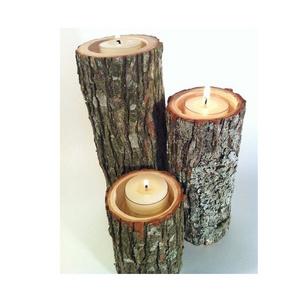 Top Design Wood candle holder pillar customized Shaped tealight candle holder manufacturer high quality