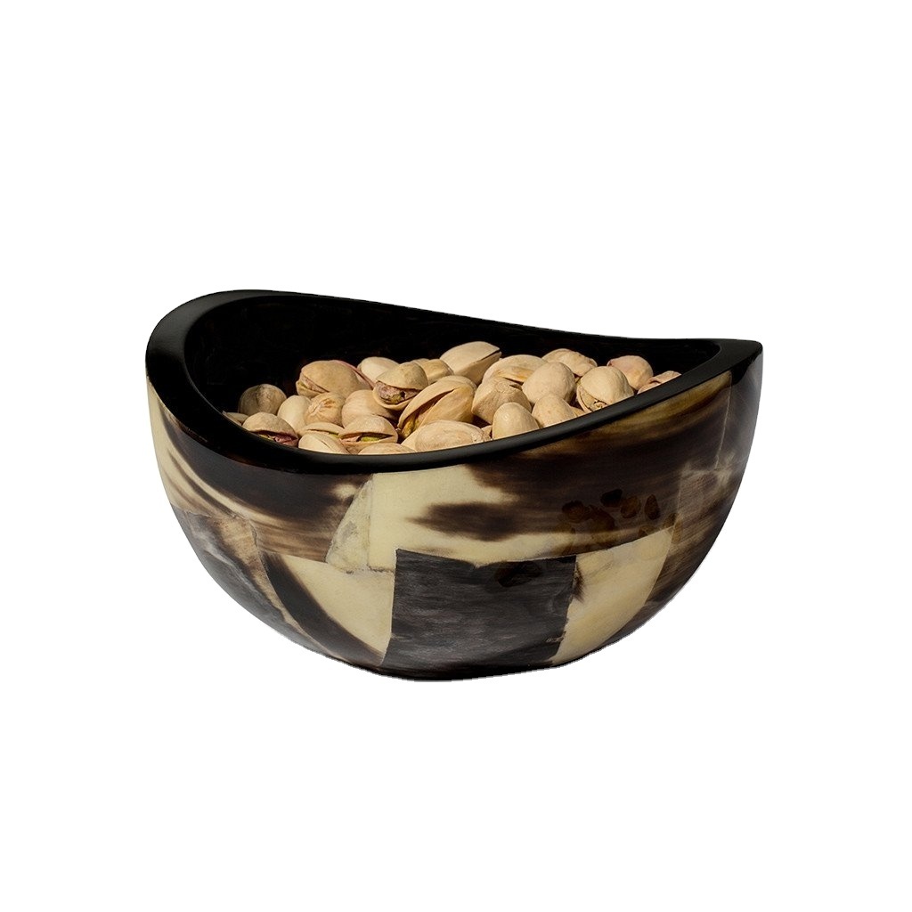 Wholesale rate Horn Bowls food safe bowl Food Serving Home Hotel Dinner Natural Buffalo And Cow Horn Bowl at lowest cost