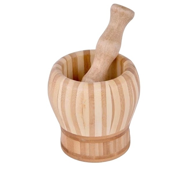 Acacia Wood Spice Herb Grinder Pill Crusher wood Handmade Mortar And Pestle Set Garlic Smasher High Quality Wholesale Item