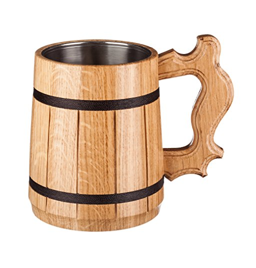 Wooden beer mug classic table top coffee mug for hotel room restaurant office tea coffee mug desk tabletop wooden item