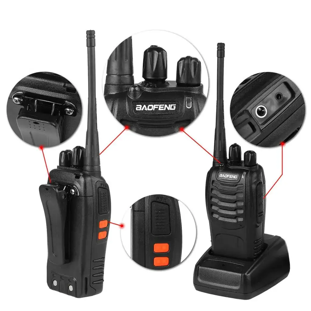 Baofeng BF-888S UHF Walkie Talkie Handheld Transceiver 16CH 1500mAh Two Way Radio bf 888s baofeng uhf woki toki with earphone