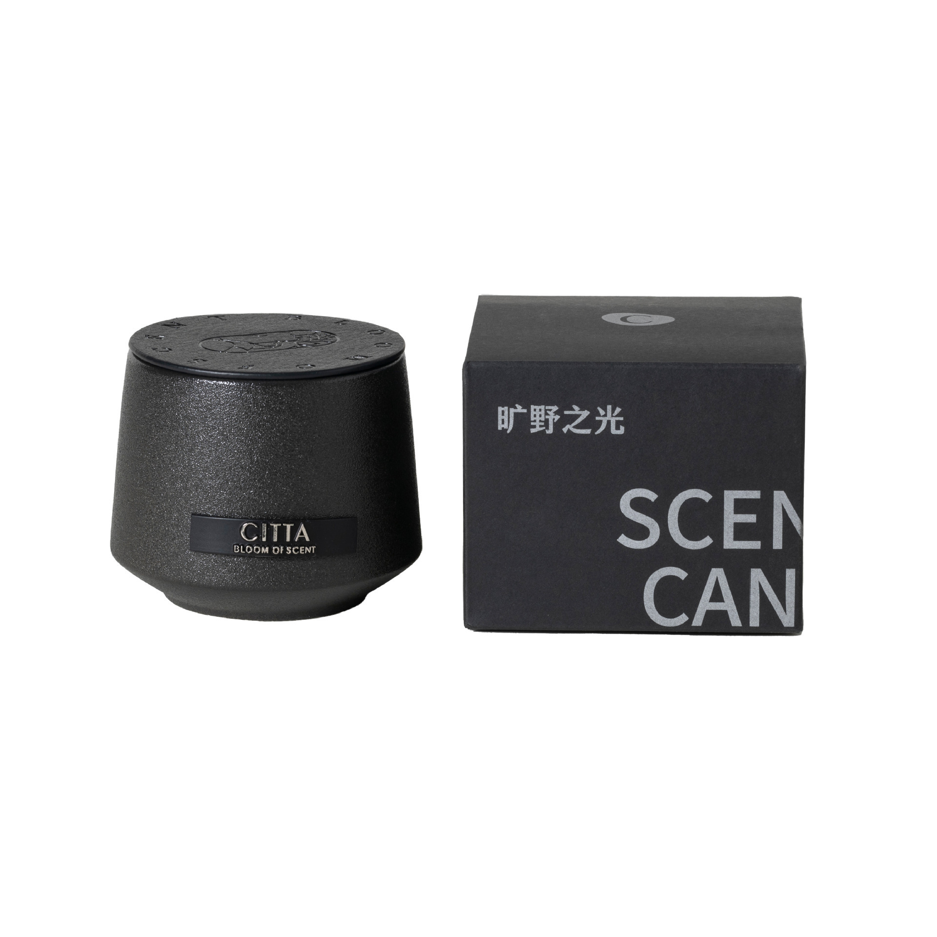 High Quality Natural Fragrance Ceramic Jar Luxury Black Ceramic Soy Wax Scented Candles