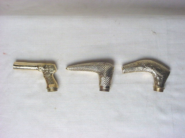 Brass handles for walking sticks, umbrellas and canes// Walking canes handle