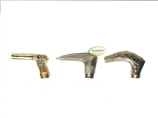 Brass handles for walking sticks, umbrellas and canes// Walking canes handle