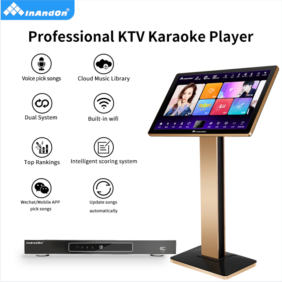 New InAndOn KV-V503 Karaoke System Wireless Microphone 6TB Home Jukebox Professional Karaoke Player KTV Chinese Karaoke Machine