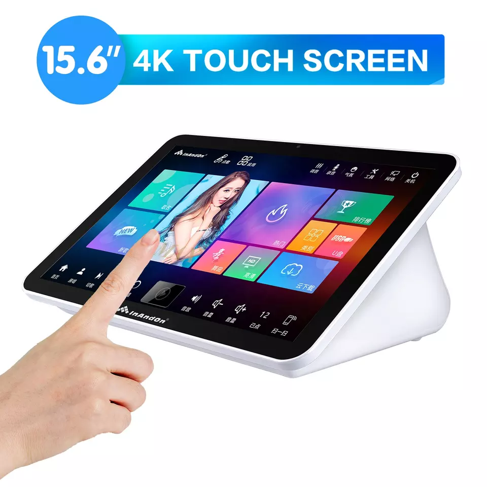 Chinese Touch Screen Karaoke Machine 15.6'' Portable All in one KTV Karaoke SystemJukebox InAndon Mini Karaoke Player