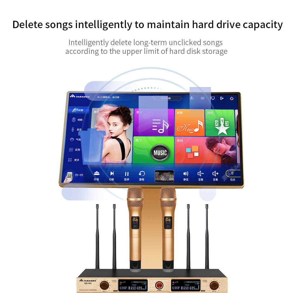 Factory Wholesale InAndOn KTV Karaoke Singing Machine Home KTV Juke Box Karaoke System Set Touch Screen Karaoke Player