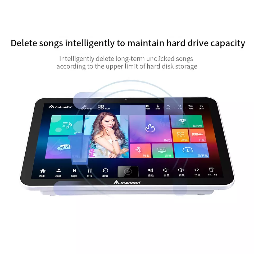 Chinese Touch Screen Karaoke Machine 15.6'' Portable All in one KTV Karaoke SystemJukebox InAndon Mini Karaoke Player