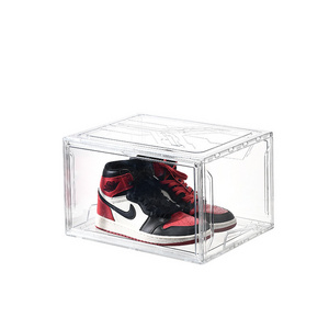 High Light Full Transparent Shoe Box Plastic Storage Stackable Shoe storage box