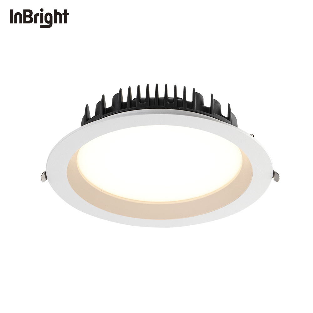 Commercial Hotel Round Ceiling Recessed Down Light 15W 20W 28W 40W LED Fixture Dimmable SMD Downlight