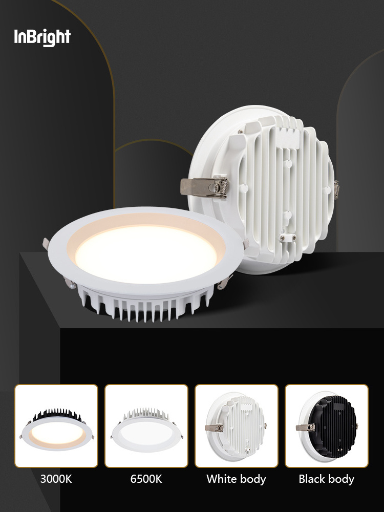 Dimmable LED Down Light 15W 20W 28W 40W SMD IP65 Waterproof Ceiling Recessed Downlight For Hotel Project