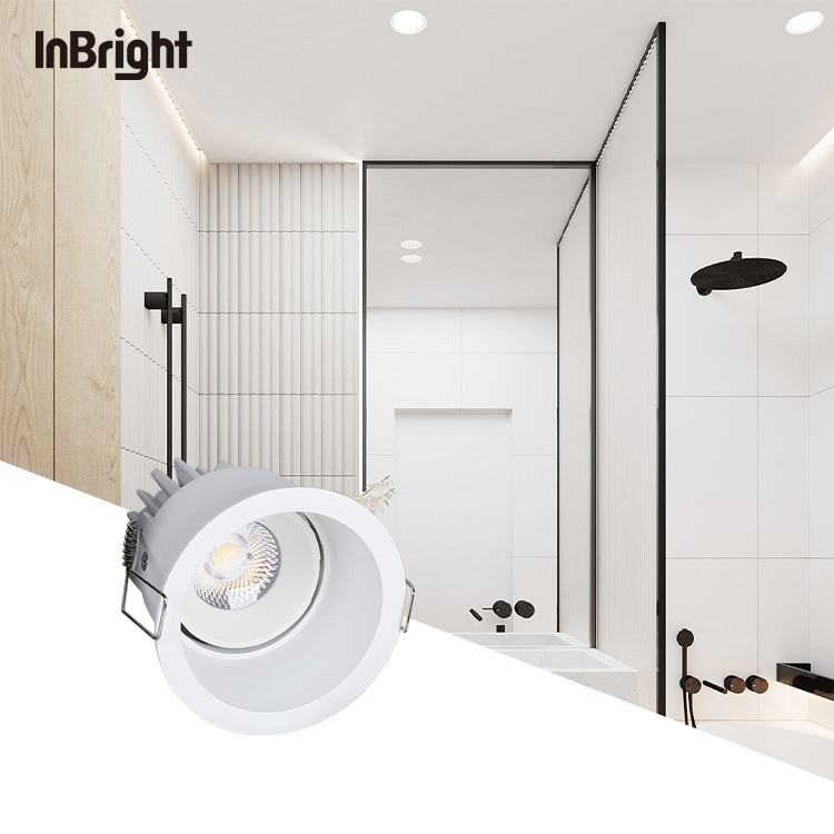 Adjustable Anti Glare 8W IP65 Waterproof COB LED Down Light Dimmable Ceiling Recessed LED Reflector Downlight