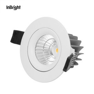 Residential Recessed LED Downlight 5W 7W 12W 20W 30W Adjustable Dali Dimmable Anti Glare COB Down Light