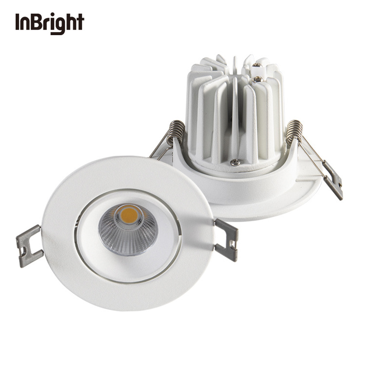 Hotel Waterproof Black 8w Adjustable Anti Glare IP65 Recessed Ceiling LED Embedded Spotlight