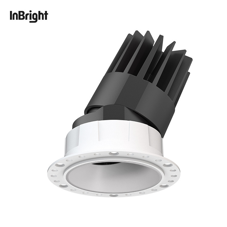 Ceiling Recessed Reflector Spot Lights 8W 18W 25W Adjustable Dimmable COB LED Waterproof IP65 Trimless Spotlight