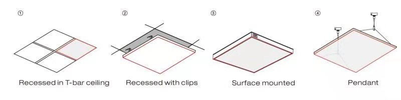 LED Panel Light Flat Surface Mount 3000k 4000K 6000k LED Panel Anti Glare 24W 36W 48W 60W Ceiling LED Light Panel Light