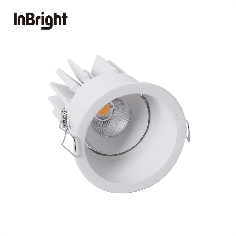 Indoor Antiglare Reflector LED Ceiling Spot Light IP65 Waterproof White Black Round COB Downlight 10W 12W 15W LED Spotlight