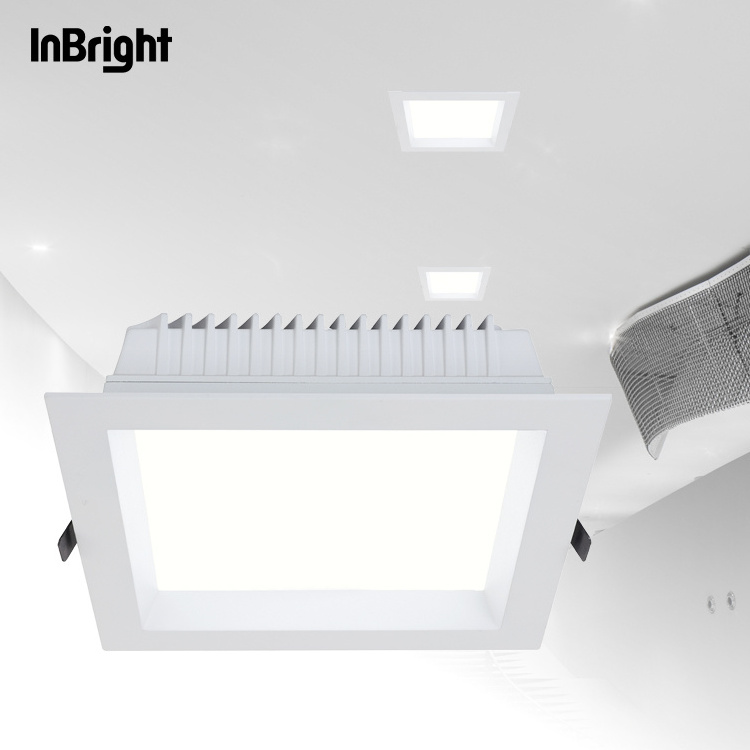 Aluminum Ceiling Fixture Down Light 12W 20W 25W LED Square Recessed SMD Downlight