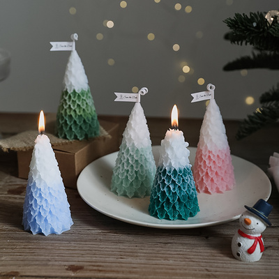 Hot sale christmas scented candles christmas tree candles