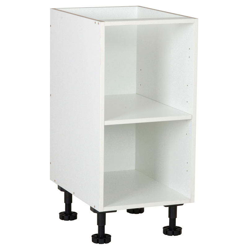 Low price white carcass corner lazy susan unit particle board kitchen base cabinet for sale