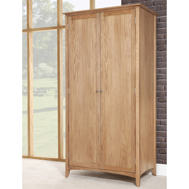 UK classic style solid wood oak wardrobe for home bedroom furniture