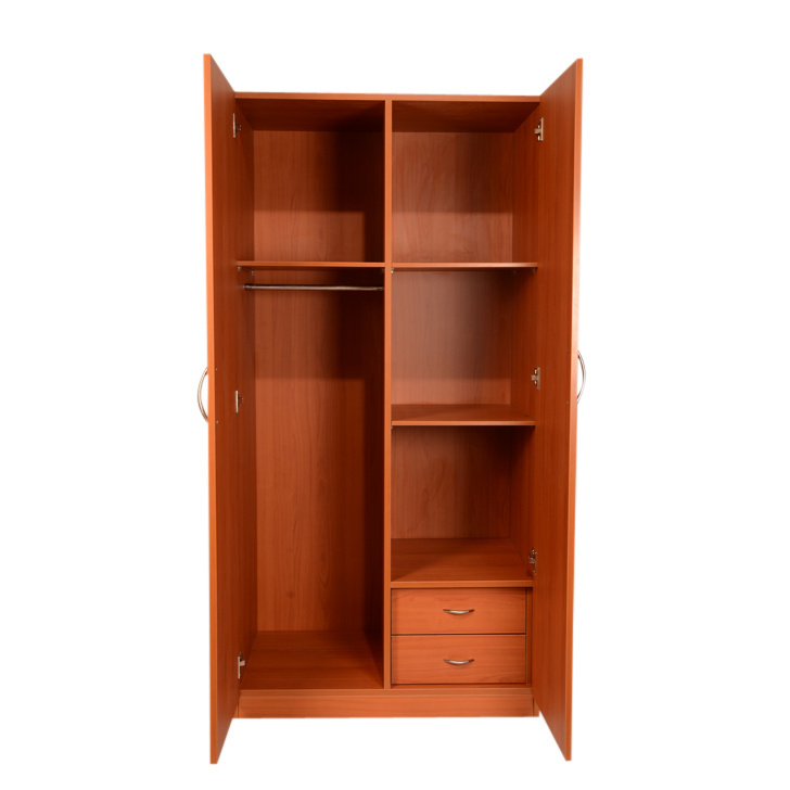 UK MDF cupboard furniture 2 door bedroom wardrobe design