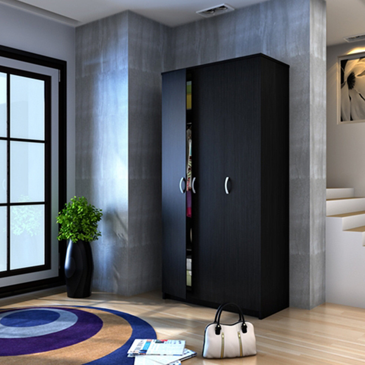 Good price factory customized 3 doors wooden MDF corner wardrobe for bedroom set