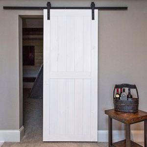 Classic barn doors match with USA standard lock for hotel bedroom /sliding door system with flat tract