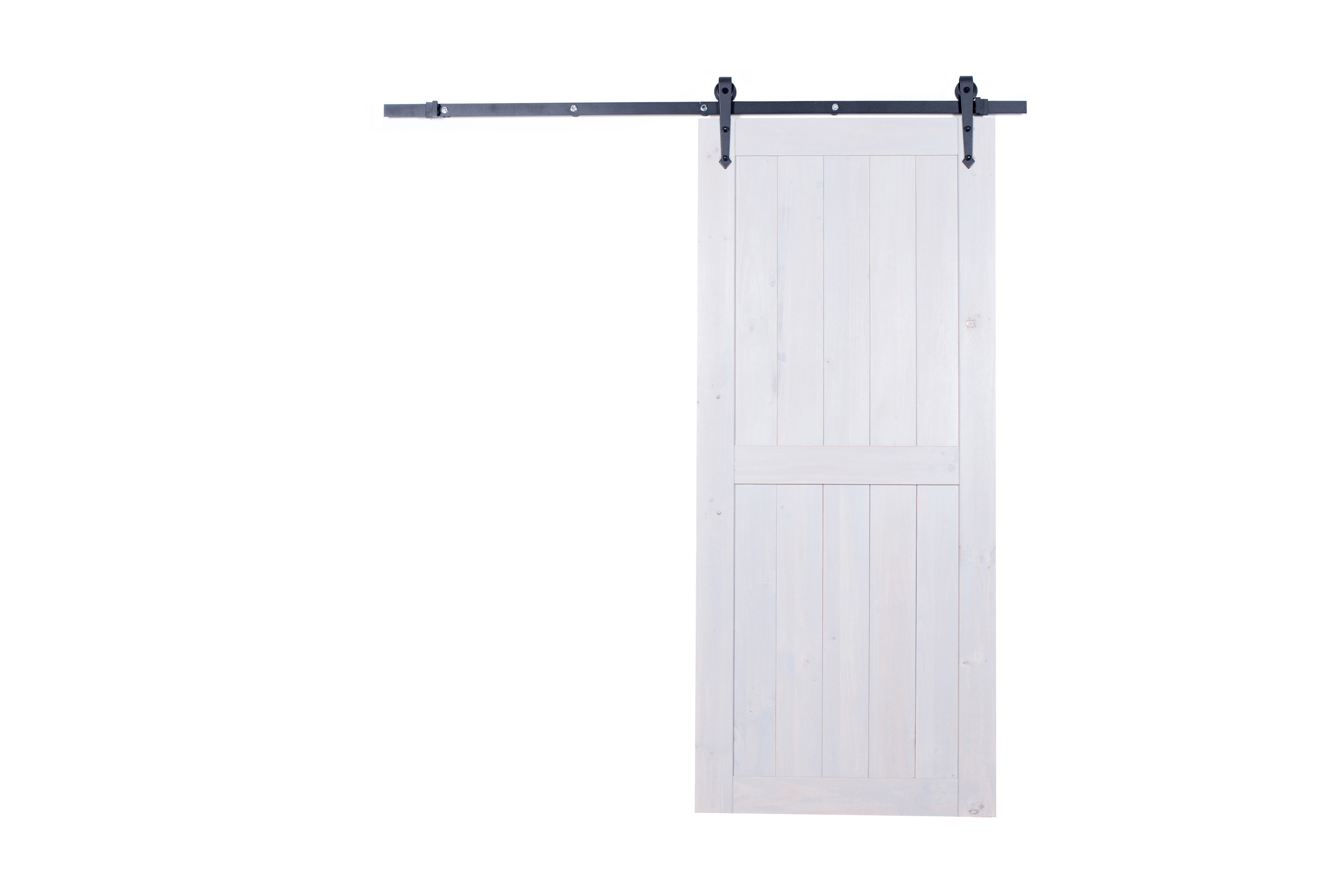 Classic barn doors match with USA standard lock for hotel bedroom /sliding door system with flat tract