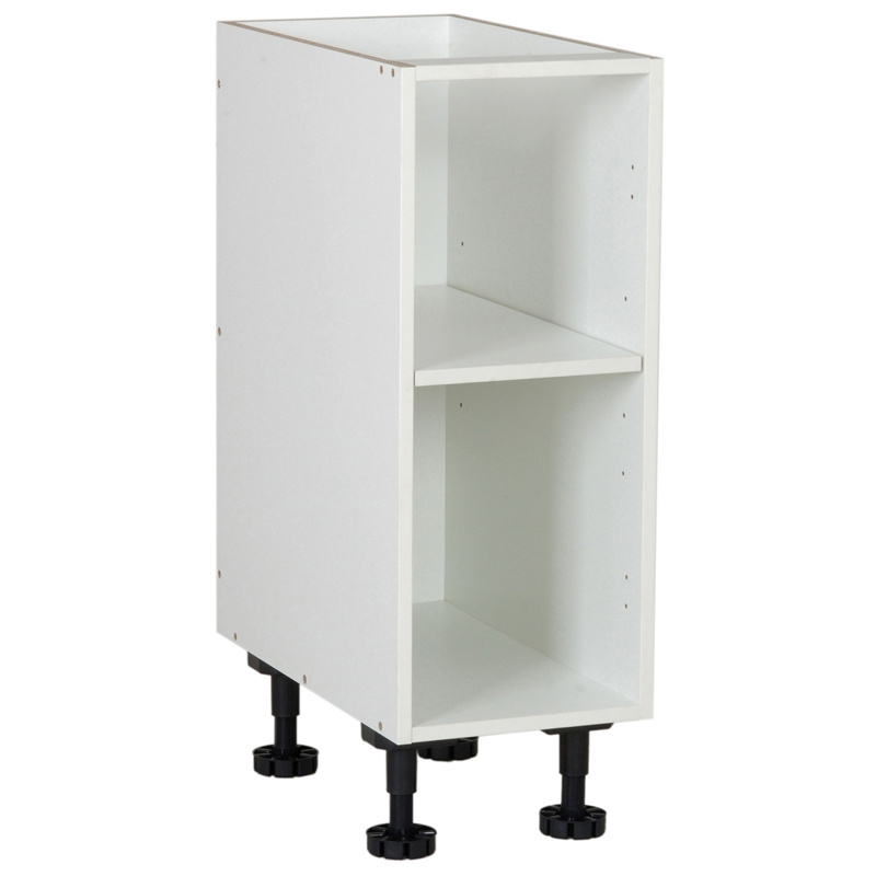 Low price white carcass corner lazy susan unit particle board kitchen base cabinet for sale