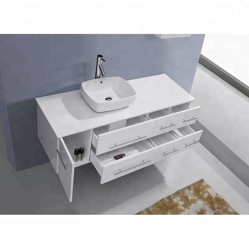 Vanity cabinets bathroom Australia white lacquer wash basin bathroom vanity