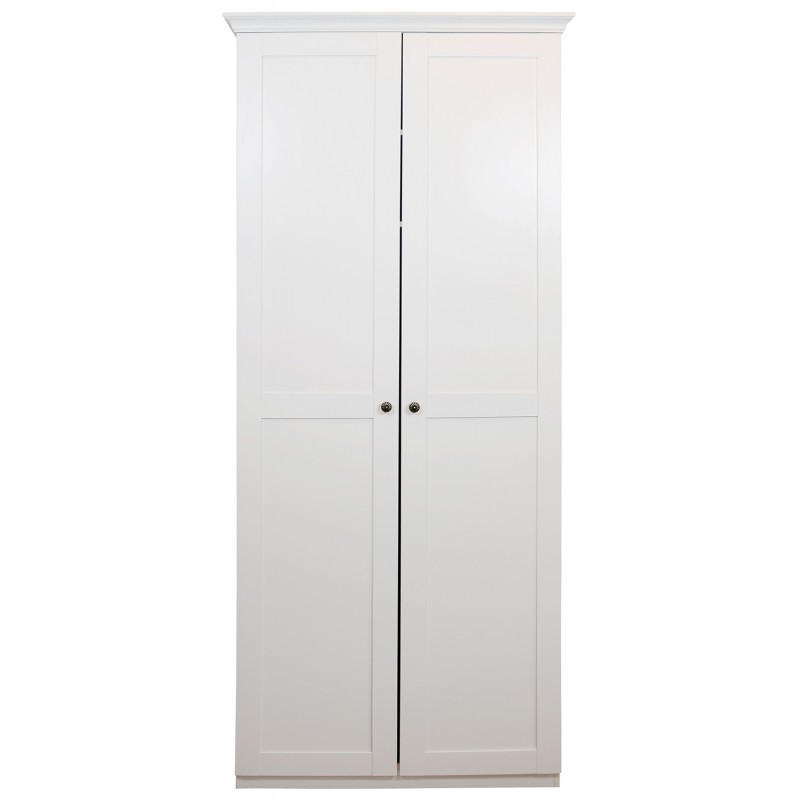 Melamine cheap price 2 door wooden closet wardrobe with shelves and drawers