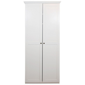 Melamine cheap price 2 door wooden closet wardrobe with shelves and drawers