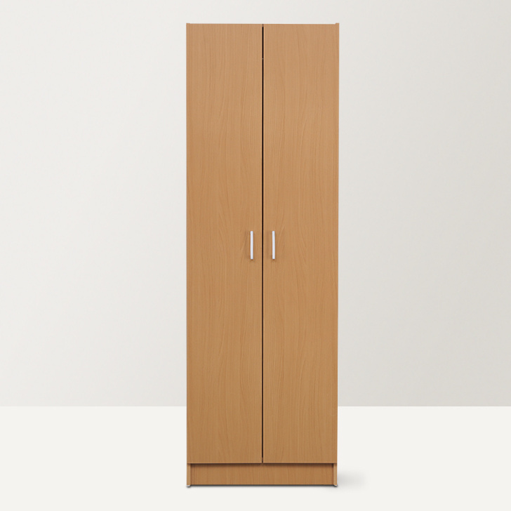 Best sale white shaker door two doors wooden furniture wardrobe with shelves