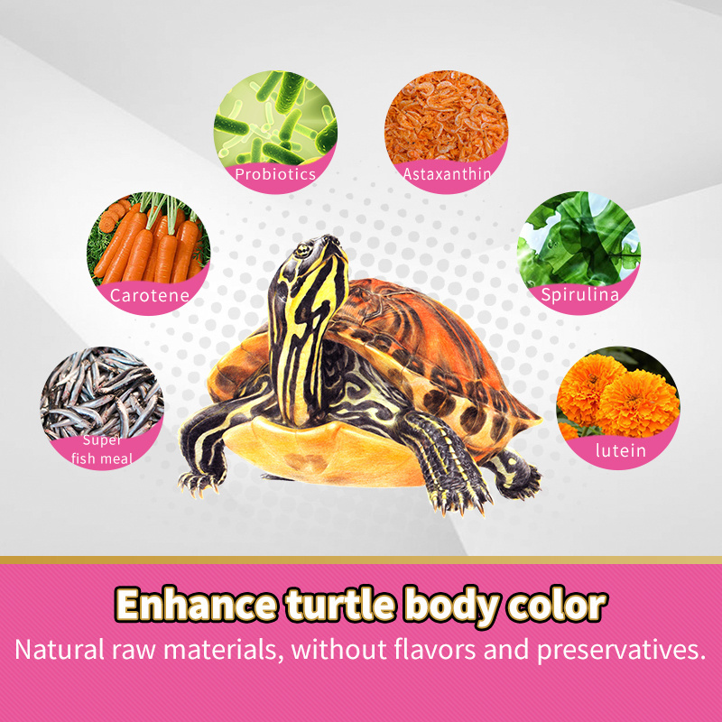 Turtle food  rich in high quality yeast and wheat germ floating particles cheap turtle feed