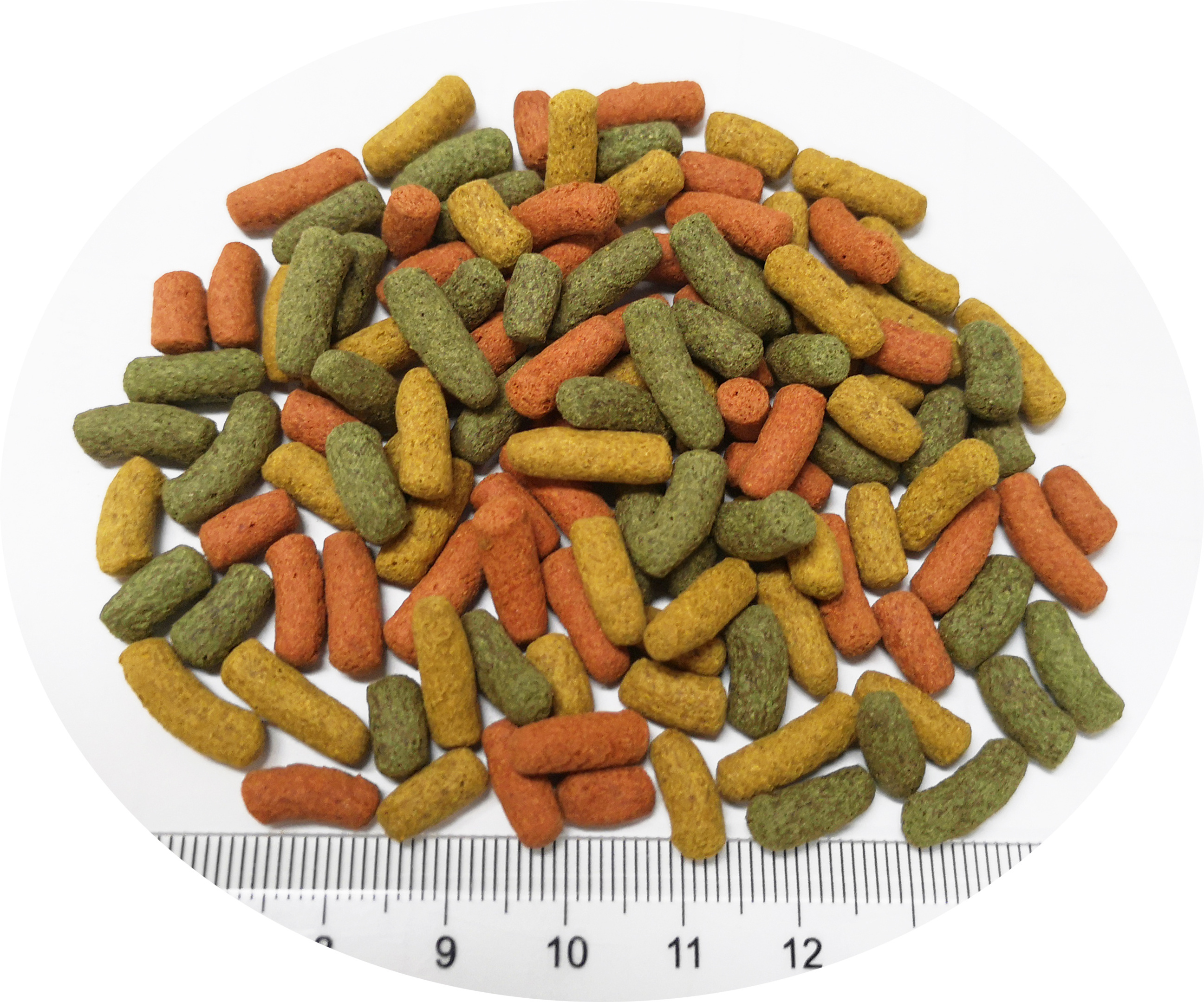 Bulk purchase fish food rich in high quality fish meal shrimpmeal deepen the koi body color for Three-color koi carp feed