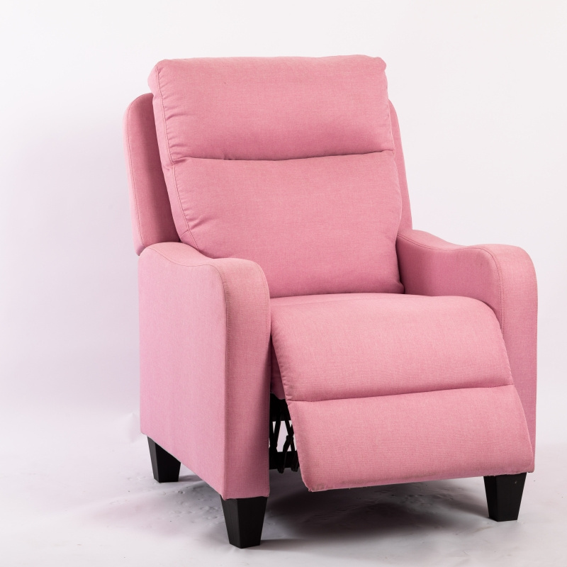 Factory custom wooden modern new design corner chair kids pink recliner sofa