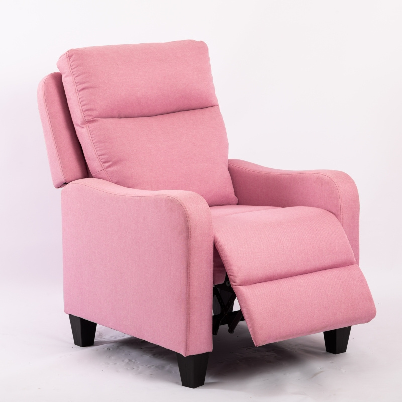 Factory custom wooden modern new design corner chair kids pink recliner sofa