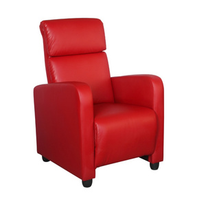 Custom modern living room 1 2 seater decoro red leather low arm recliner sofa for sale