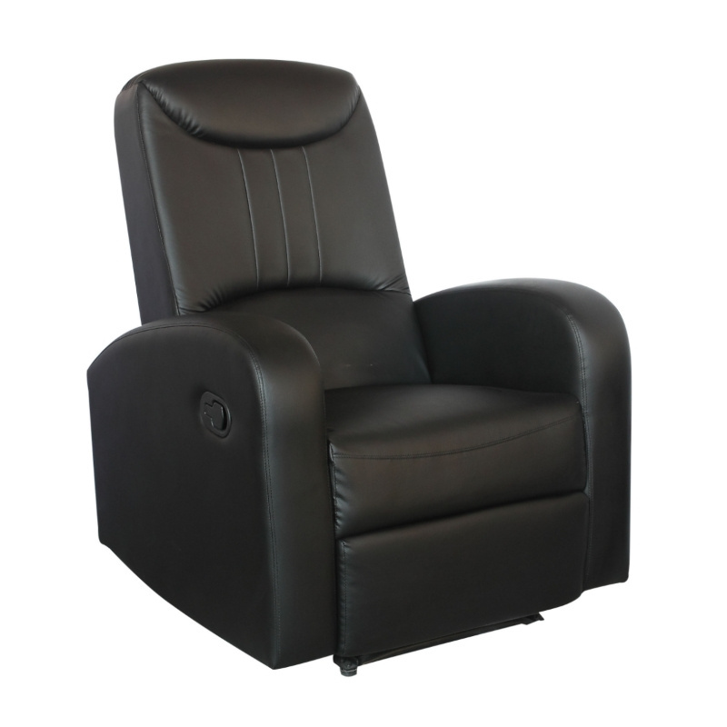 Cheap European contemporary living room single foldable recliner leather sofa sale