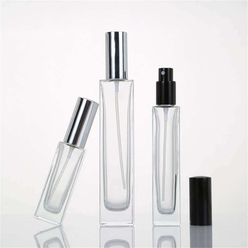 Atomizer Clear Empty Square 5ml 10ml 15ml 30ml 50ml 100ml Screw Perfume Cosmetic Glass Bottle