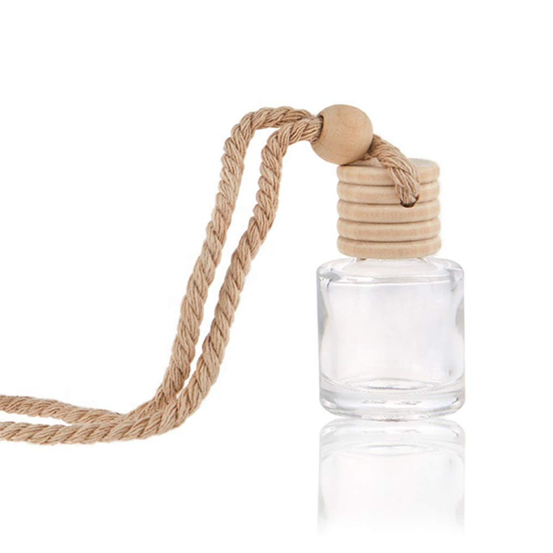 Mini Empty 10ml Skull Shape Glass Perfume Essential Bottle for Car Air Freshener Pendant