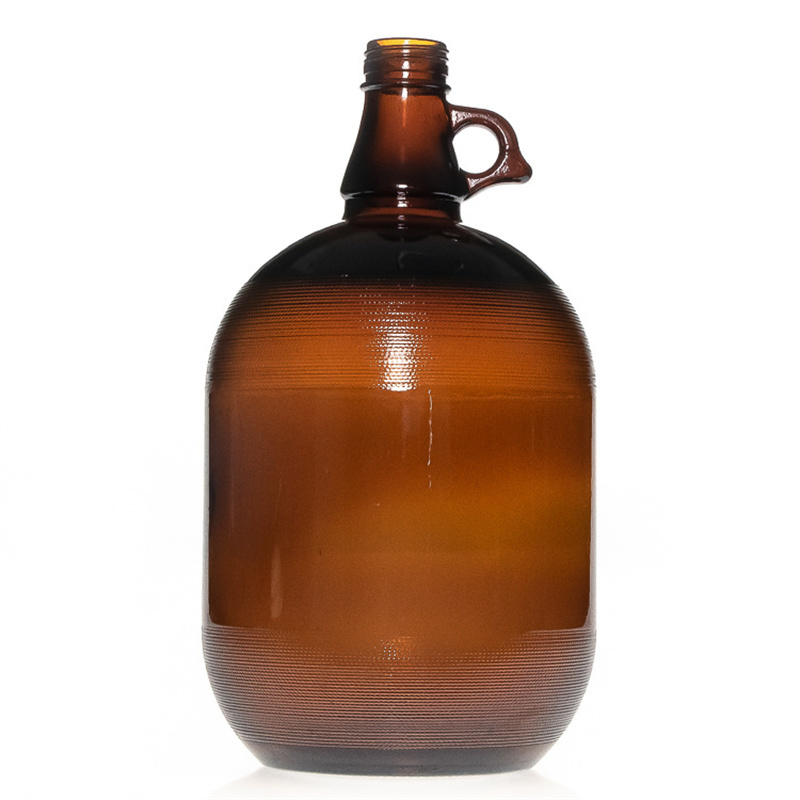 1 Gallon Glass Jugs Empty Amber Fermenting Growler Glass Bottle with Seal Lid