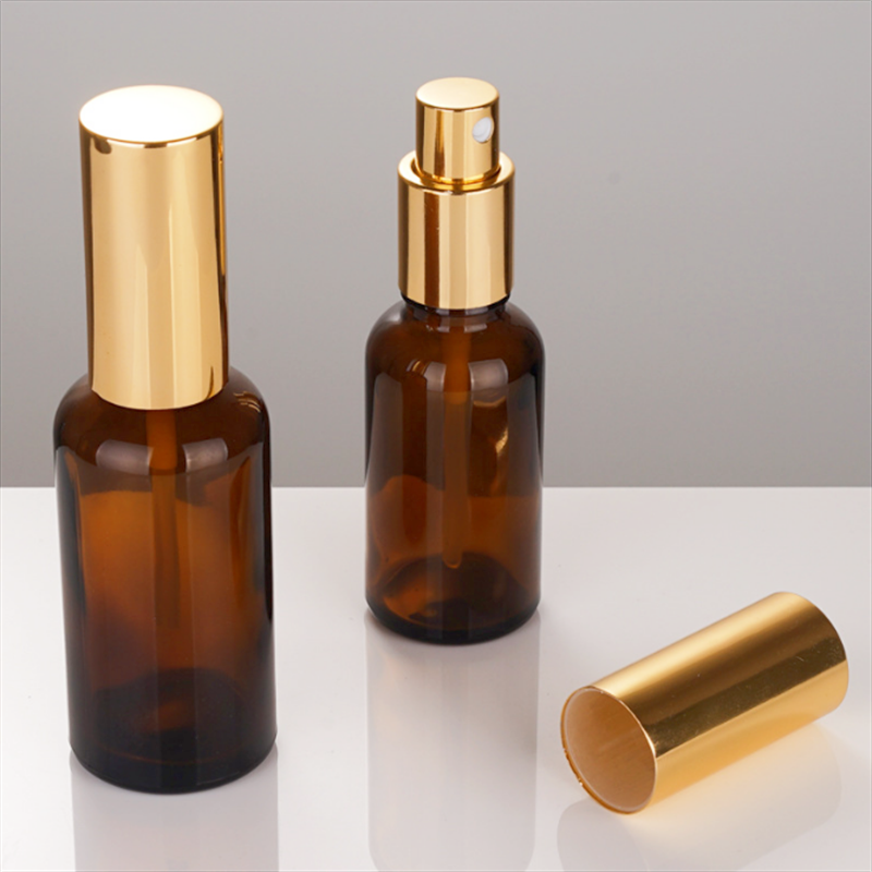 30ml 50ml 100ml Amber Glass Spray Bottle with Atomizer Refillable Container for Perfume