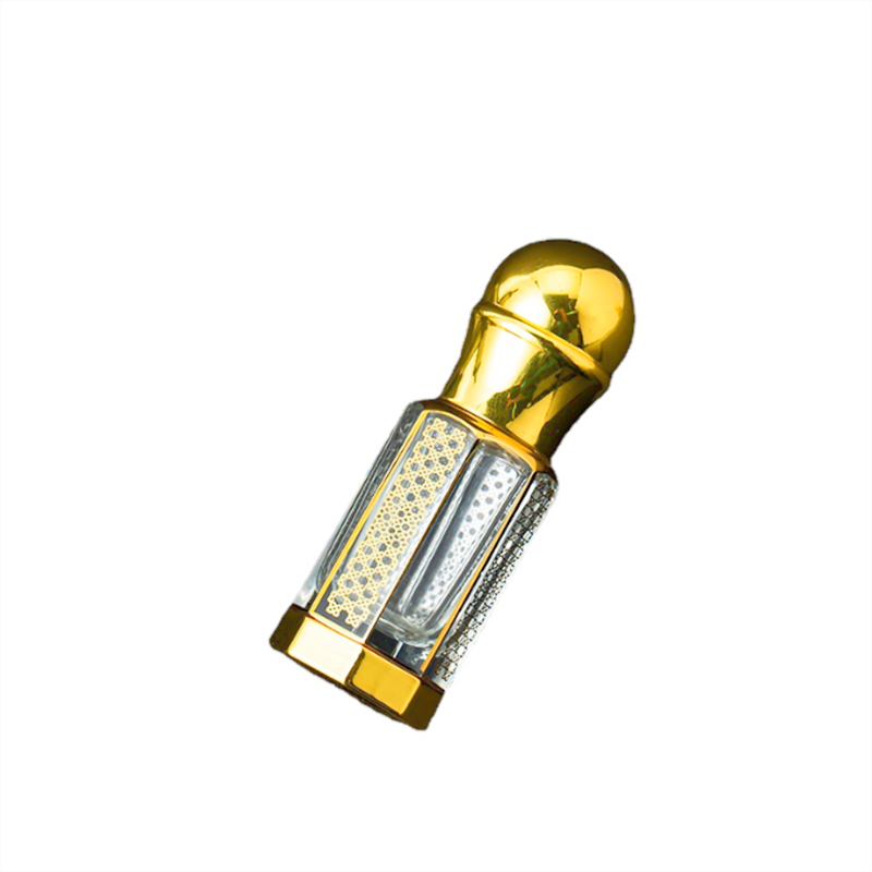 3ml 6ml 12ml Empty Arabic Oud Oil Glass Bottles Custom Attar Perfume Bottles with Gold Cap