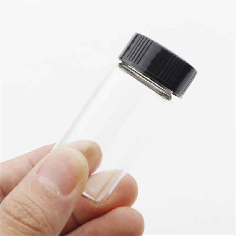 Premium 10ml 15ml 20ml 30ml Clear Round Glass Vial Small Glass Tube with Screw Cap