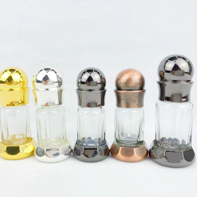 3ml 6ml 12ml Empty Arabic Oud Oil Glass Bottles Custom Attar Perfume Bottles with Gold Cap