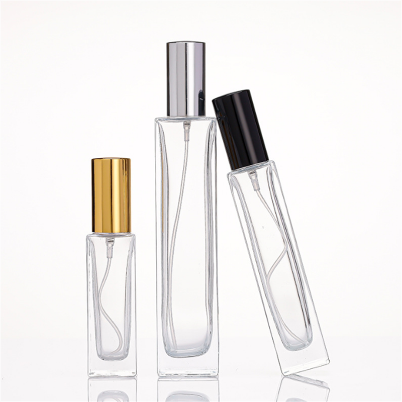 Atomizer Clear Empty Square 5ml 10ml 15ml 30ml 50ml 100ml Screw Perfume Cosmetic Glass Bottle