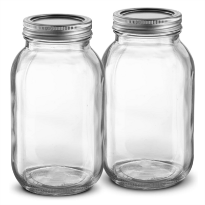 32oz Regular Mouth Glass Jars with Lid Airtight Container for Pickling Canning Home Decor