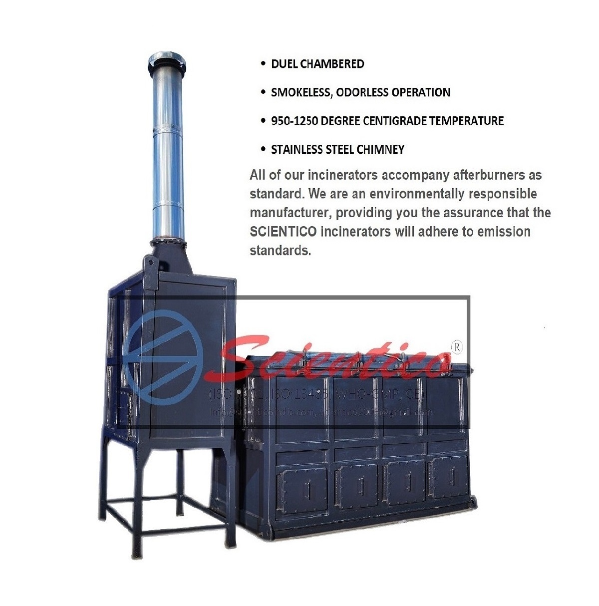 Environment Friendly pet cremation incinerator from India